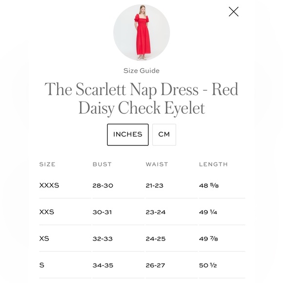 The Scarlett Nap Dress - Red Daisy Check Eyelet NWT - Picture 6 of 6